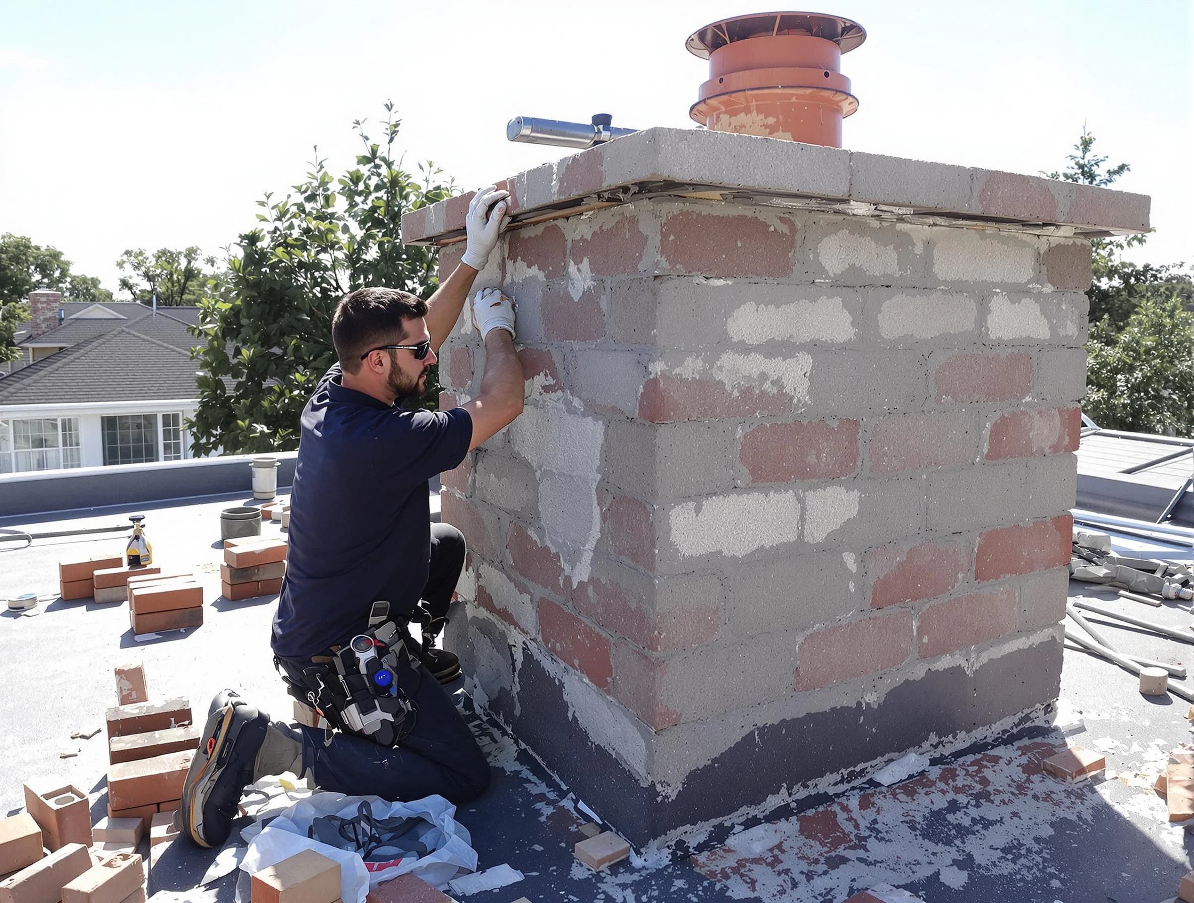 Advanced chimney repair process by The Pinery Chimney Sweep in The Pinery, CO