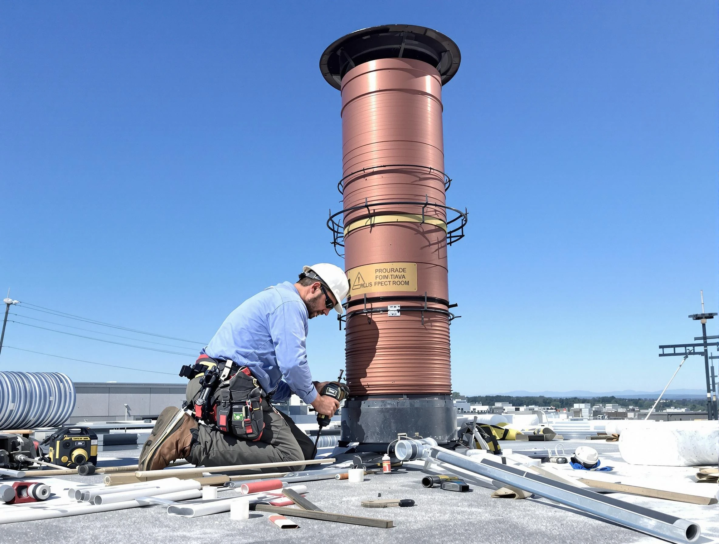 Installed chimney liner by The Pinery Chimney Sweep in The Pinery, CO